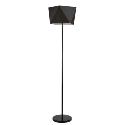 Lamkur Stehlampe Schwarz Stoff 170cm Wohnzimmer stylisch* Moderne Lampen|Stofflampen