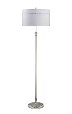 Jupiter Stehlampe Stoff Hellgrau Chrom 166cm Leuchte UMNU* Moderne Lampen|Stofflampen