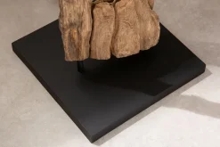 Sale Invicta Interior Stehlampe Stoff Holz 177cm hoch blendarm in Schwarz