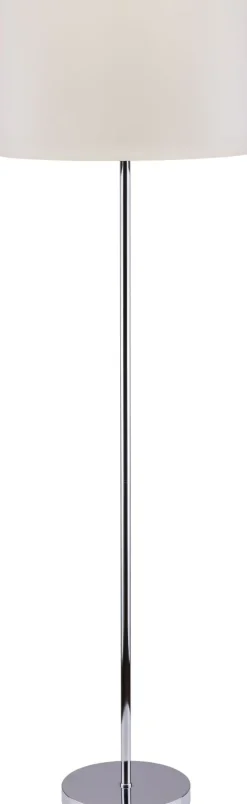 Nowodvorski Stehlampe Stoff Schirm 168 cm Weiß Chrom E27 Wohnzimmer* Stofflampen|Moderne Lampen