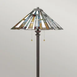 Online Elstead Stehlampe Tiffany Stil 157,8 cm hoch Zugschalter 2x E27