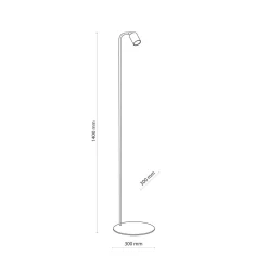 TK Lighting Stehlampe Weiß 140 cm klein Metall verstellbarer Schirm* Wohnzimmerlampen|Stehlampen