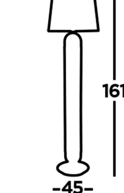 Clearance Searchlight Stehlampe Weiß Silber 161 cm E27 Zugschalter Stoff Metall