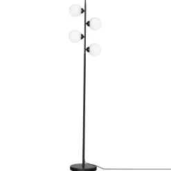 By Rydéns Stehlampe Wohnzimmer 160 cm Schwarz Weiß Metall Glas 4x G9* Wohnzimmerlampen|Metall Lampen