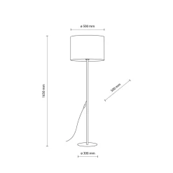 Sale TK Lighting Stehleuchte 165 cm Ø 50 cm Metall Jute E27 MARINUS