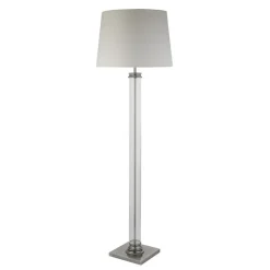 Sale Searchlight Stehleuchte 156 cm in Silber Creme E27 Stoff Glas