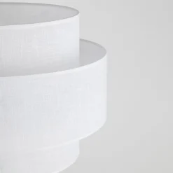 TK Lighting Stehleuchte 155 cm Schwarz Weiß Ø 50 cm Metall Stoff E27* Bürolampen|Stofflampen