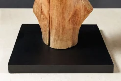 Invicta Interior Stehleuchte Beige Stoffschirm Holz 175 cm Handarbeit* Bürolampen|Designerlampen