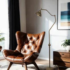 Outlet Giovanni Battista Stehleuchte Bronze Antik Echt-Messing Oslo