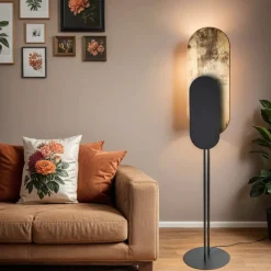 Online Nowodvorski Stehleuchte dekorativ 163 cm GX53 Schwarz Gold aus Metall Holz