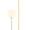 Outlet Jupiter Stehleuchte Echt-Messing Glas 136 cm in Gold Weiß G9