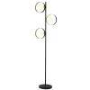 Online Searchlight Stehleuchte 3-flammig 149 cm Metall in Schwarz Gold G9