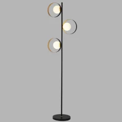 Online Searchlight Stehleuchte 3-flammig 149 cm Metall in Schwarz Gold G9