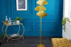 Clearance Invicta Interior Stehleuchte 3-flammig Metall Gold indirekt E14 160 cm