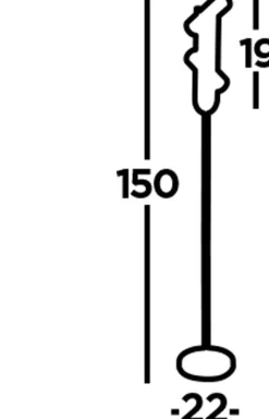 Searchlight Stehleuchte 2-flammig Schwarz GU10 150 cm Metall verstellbar* Wohnzimmerlampen|Bürolampen