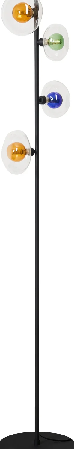 Best Eco-Light Stehleuchte Glas Grün Blau Bernstein G9 160 cm Modern