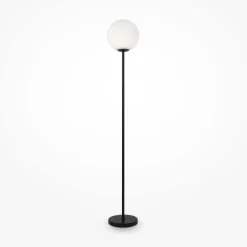 Maytoni Stehleuchte Glas Metall E27 155 cm Schwarz Weiß Modern* Glaslampen|Metall Lampen