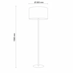 TK Lighting Stehleuchte Grau Schwarz 159 cm klein E27 Modern* Moderne Lampen|Stofflampen