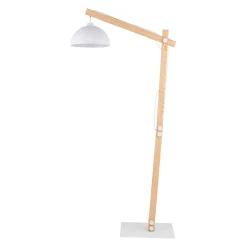 TK Lighting Stehleuchte Holz Metall 180 cm verstellbar Weiß Natur* Lampen Aus Aller Welt|Holzlampen