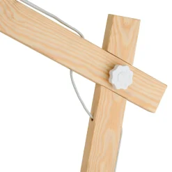 TK Lighting Stehleuchte Holz Metall 180 cm verstellbar Weiß Natur* Lampen Aus Aller Welt|Holzlampen