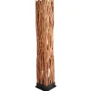Invicta Interior Stehleuchte Holz Schwarz Natur 173 cm GU10 gemütlich* Holzlampen|Stehlampen