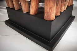 Invicta Interior Stehleuchte Holz Schwarz Natur 173 cm GU10 gemütlich* Holzlampen|Stehlampen