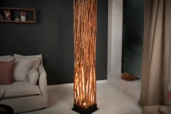 Invicta Interior Stehleuchte Holz Schwarz Natur 173 cm GU10 gemütlich* Holzlampen|Stehlampen