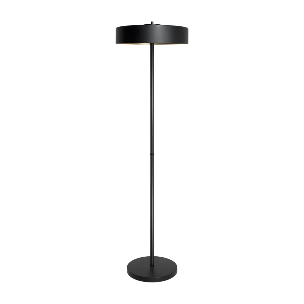 Giovanni Battista Stehleuchte klein 148,5 cm Messing Eisen in Schwarz Gold* Badezimmer Lampe|Bürolampen