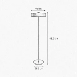 Giovanni Battista Stehleuchte klein 148,5 cm Messing Eisen in Schwarz Gold* Badezimmer Lampe|Bürolampen