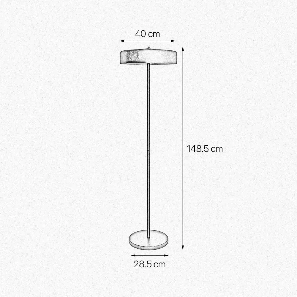 Giovanni Battista Stehleuchte klein 148,5 cm Messing Eisen in Schwarz Gold* Badezimmer Lampe|Bürolampen