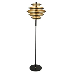 Searchlight Stehleuchte LED in Schwarz Gold 2700 K warmweiß Metall* Led Lampen|Bürolampen