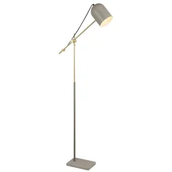 Searchlight Stehleuchte Marmor Sockel 149 cm Grau verstellbar Metall* Wandleuchten|Bürolampen