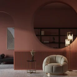 Maytoni Stehleuchte Metall 161,5 cm in Gold Weiß (Stein) G9* Designerlampen|Stehlampen