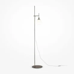 Maytoni Stehleuchte Metall Glas 155 cm Nickel Weiß E14 Modern* Kugellampen|Glaslampen