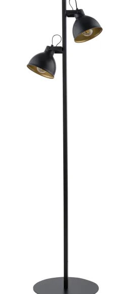 Sale Sigma Stehleuchte Metall Schwarz Gold E27 150 cm flexibel