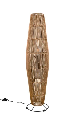 Best Trio Reality Stehleuchte Papier Metall Schwarz Braun E27 103 cm