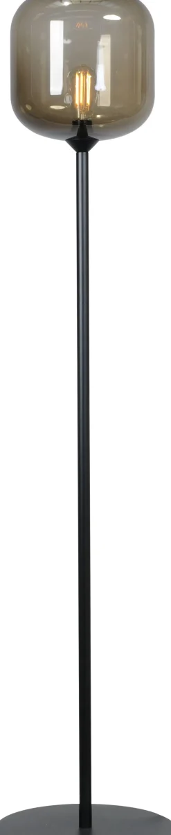 Sale Masterlight Stehleuchte Rauchglas Metall 165 cm Schwarz ELYA