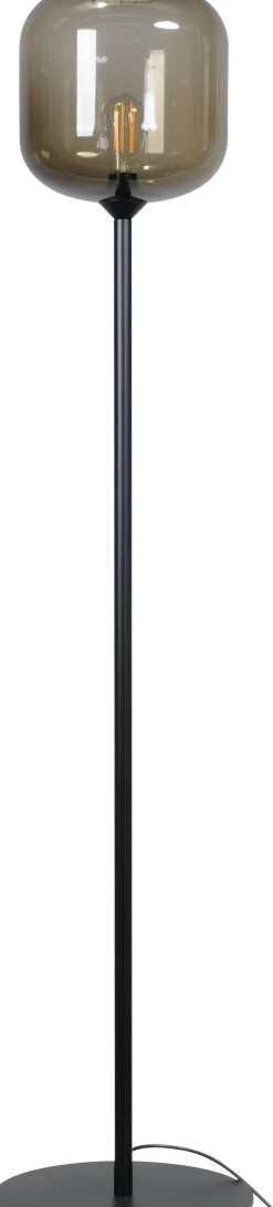 Sale Masterlight Stehleuchte Rauchglas Metall 165 cm Schwarz ELYA