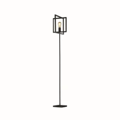 Searchlight Stehleuchte Schwarz E27 160 cm Metall Retro Design* Bürolampen|Wohnzimmerlampen