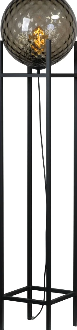 Clearance Masterlight Stehleuchte Schwarz Metall Glas klein 127 cm Wohnzimmer