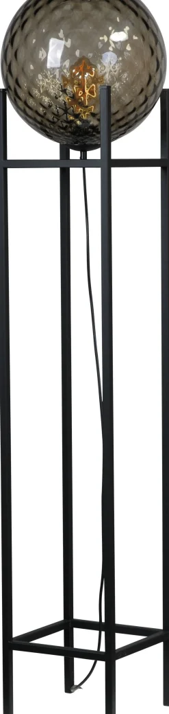 Clearance Masterlight Stehleuchte Schwarz Metall Glas klein 127 cm Wohnzimmer