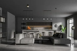 Searchlight Stehleuchte Schwarz Rauchgrau E27 159 cm Glas Metall* Wohnzimmerlampen|Glaslampen