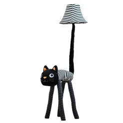 Hot Happy Lamps Stehleuchte Schwarz Weiß Katze Kinder Erwachsene 126 cm