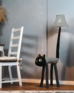 Hot Happy Lamps Stehleuchte Schwarz Weiß Katze Kinder Erwachsene 126 cm