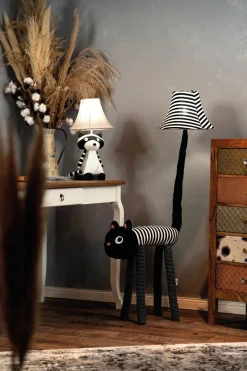Hot Happy Lamps Stehleuchte Schwarz Weiß Katze Kinder Erwachsene 126 cm