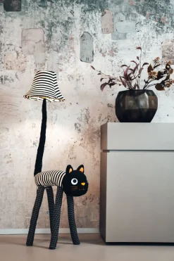 Hot Happy Lamps Stehleuchte Schwarz Weiß Katze Kinder Erwachsene 126 cm