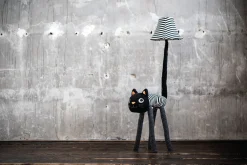 Hot Happy Lamps Stehleuchte Schwarz Weiß Katze Kinder Erwachsene 126 cm