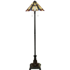 Elstead Stehleuchte Tiffany Stil Bronze 158cm Bodenlampe* Glaslampen|Designerlampen