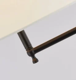 Clearance Searchlight Stehleuchte verstellbar 140-158 cm Stoff Metall Rustikal E27