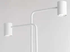 Best Sigma Stehleuchte Weiß Metall Modern Lesen 162 cm 2-flammig